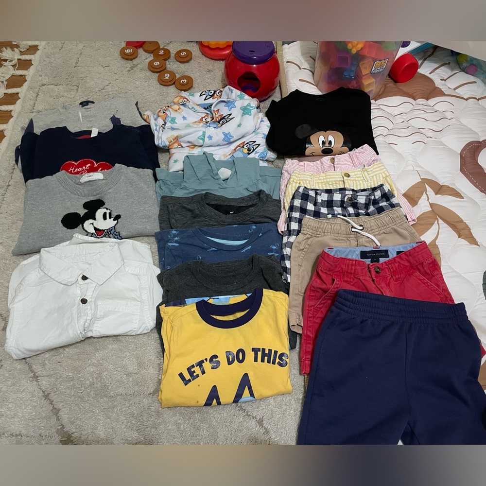 Bundle 18 pieces Polo Ralph Lauren shirt Bluey pj’s set Janie and jack short